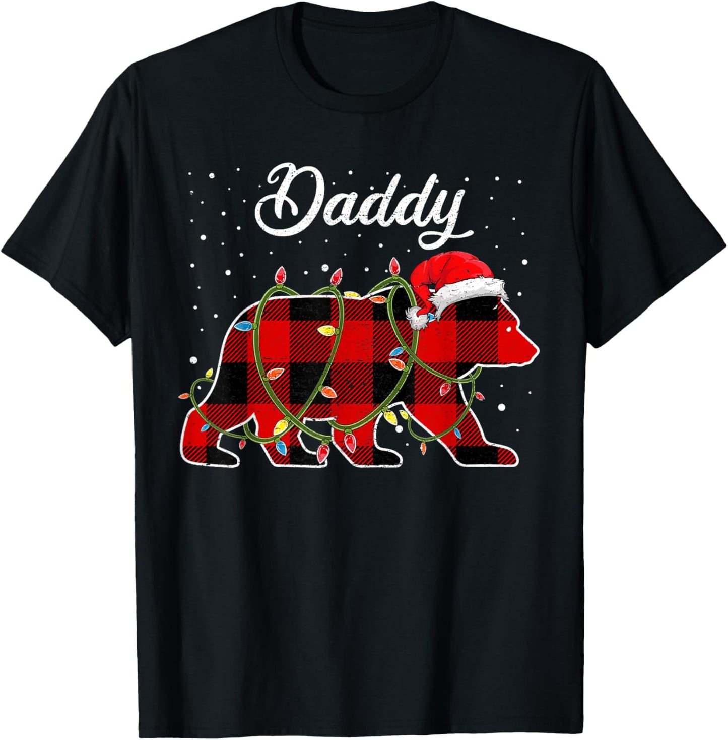 Daddy Bear Shirt, Red Buffalo Plaid Dad Bear Pajama T-Shirt