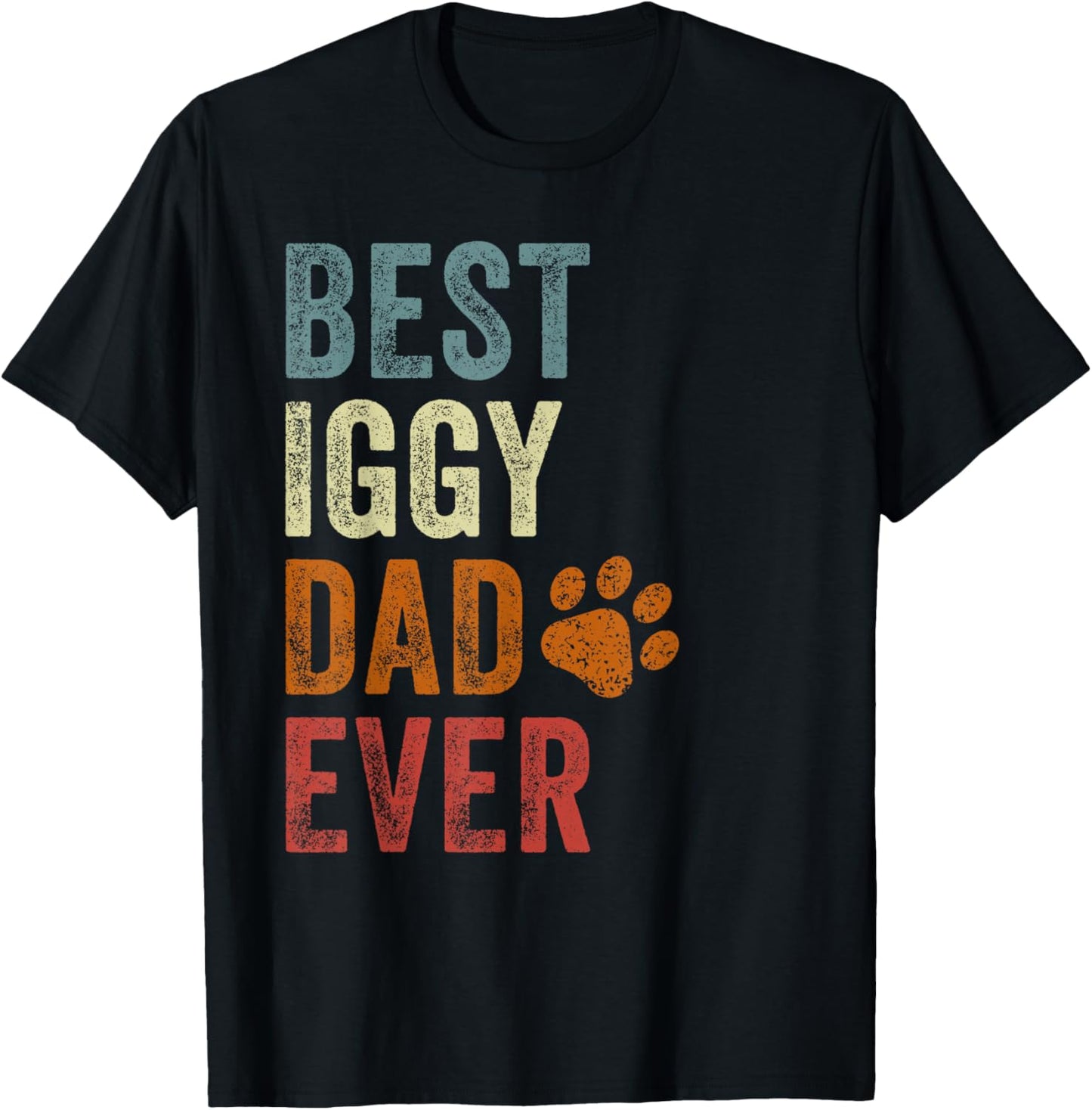 Retro Best Iggy Dad Ever Italian Greyhound Papa Father's Day T-Shirt