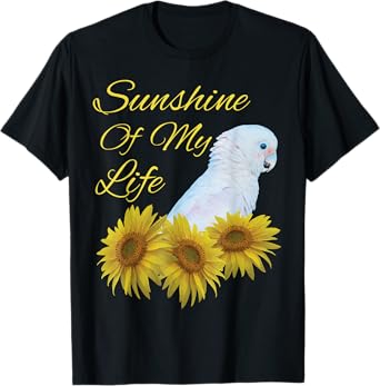 Goffins Cockatoo Parrot Sunshine Sunflower T-Shirt