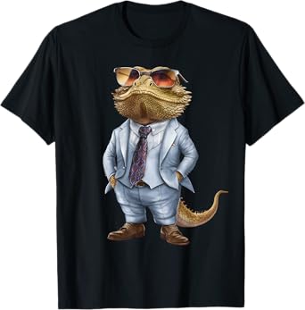 Men Woman Bearded Dragon In Suit Bearded Dragon T-Shirt