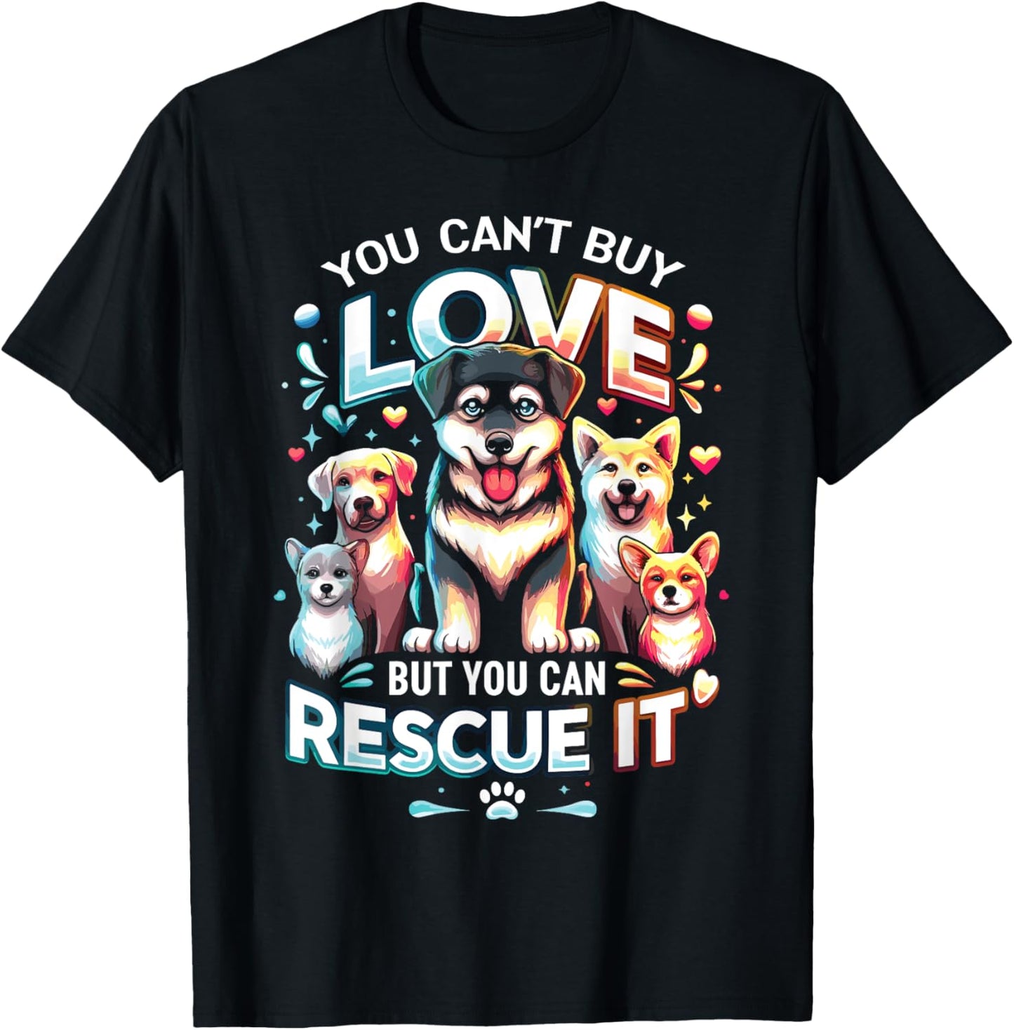 Cute Dog Rescue Lover Dog Breeds Rescued Dog T-Shirt