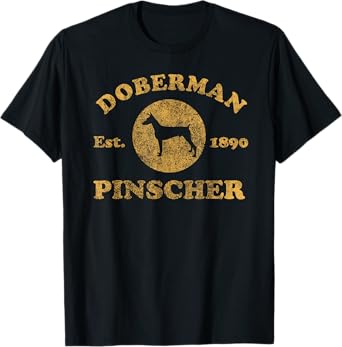 Vintage Doberman Pinscher Est. 1890 Doberman Gift T-Shirt