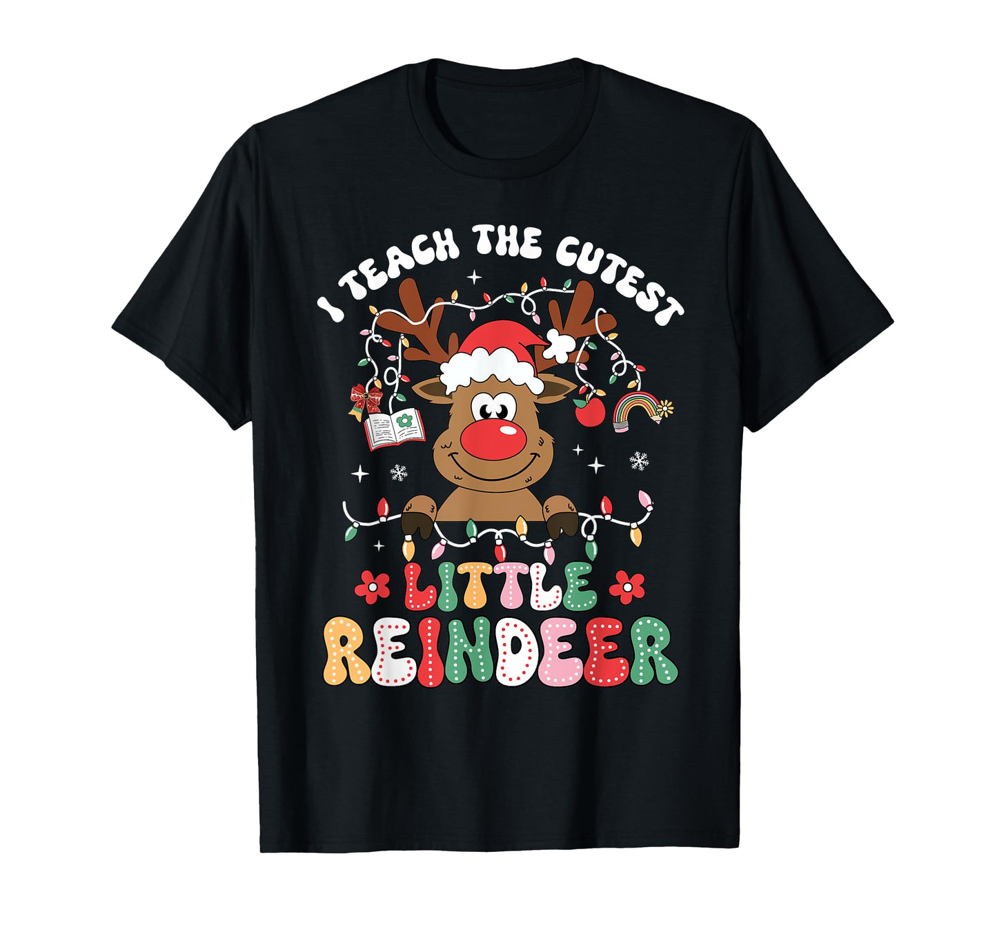 Christmas Teacher I Teach The Cutest Little Reindeer Kid Boy T-Shirt