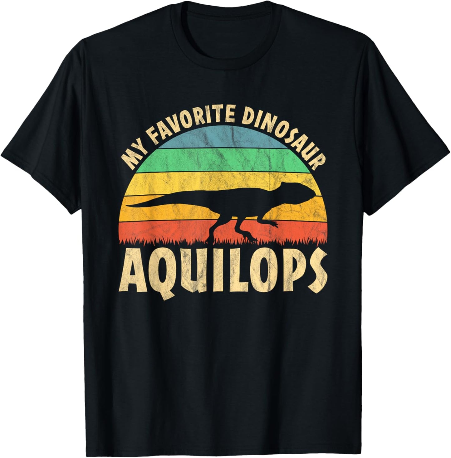Aquilops Is My Favorite Dinosaur - Dinosaur Retro T-Shirt