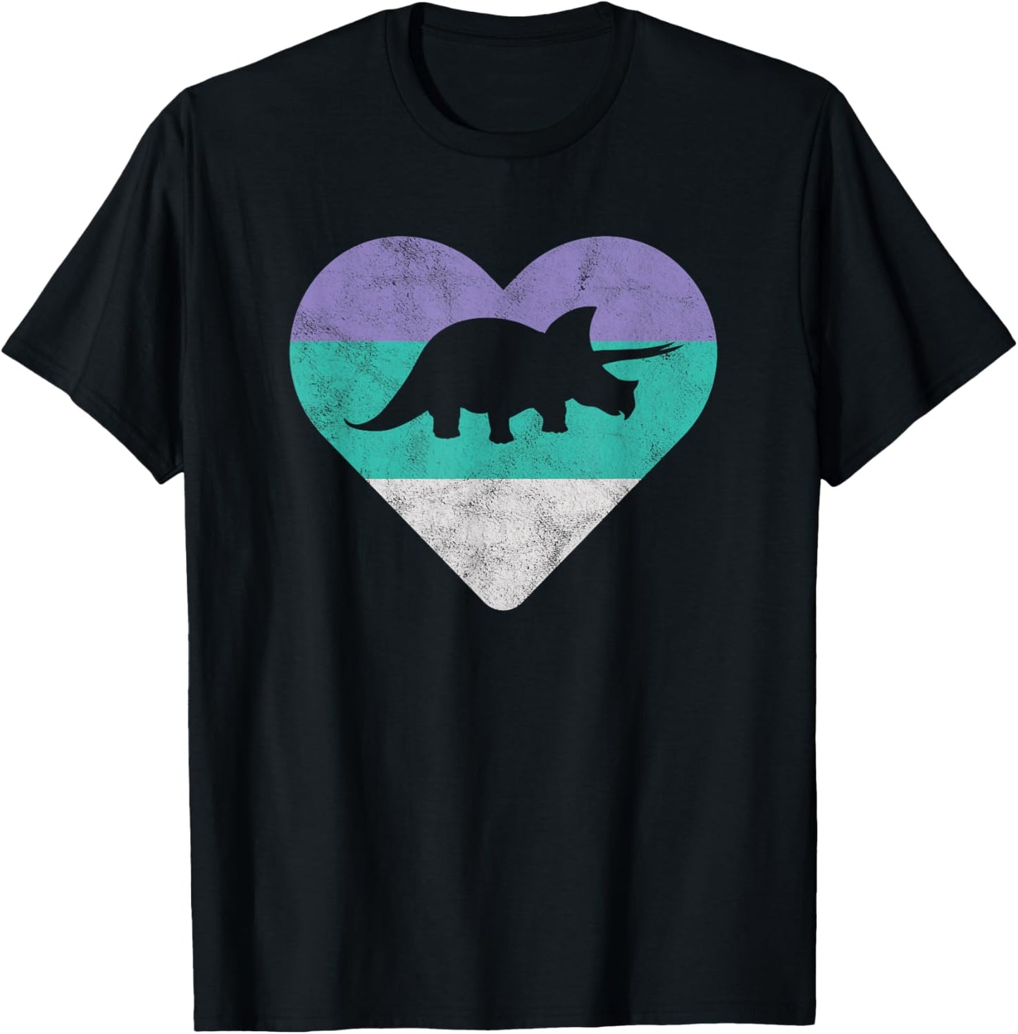 Triceratops Retro Dinosaur Gift For Women or Girls T-Shirt
