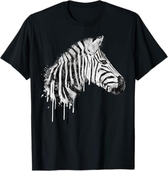 Zebra Watercolor Artistic Horse Wildlife Lovers Graphic T-Shirt