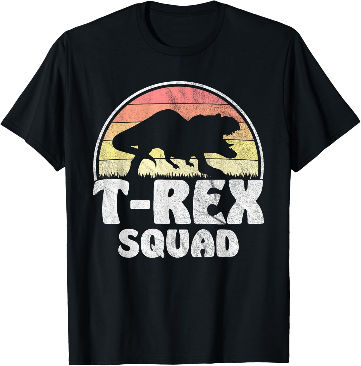 T-Rex Squad - Retro Sunset Dinosaur T-Shirt