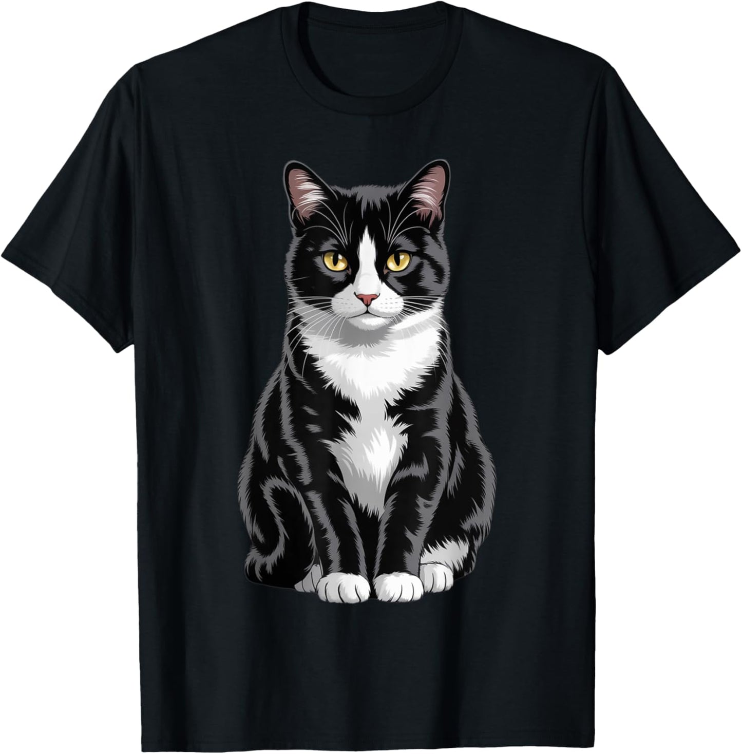 Majestic Tuxedo Cat Art Cat Lover Men Women Kids T-Shirt