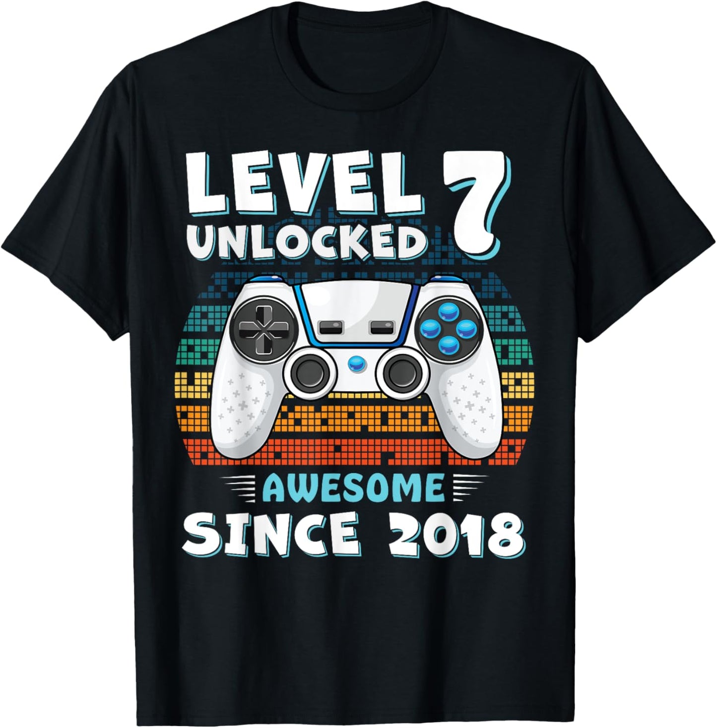 7 Year Old BDay Decorations Son Boy 7yr 2018 7th Birthday T-Shirt