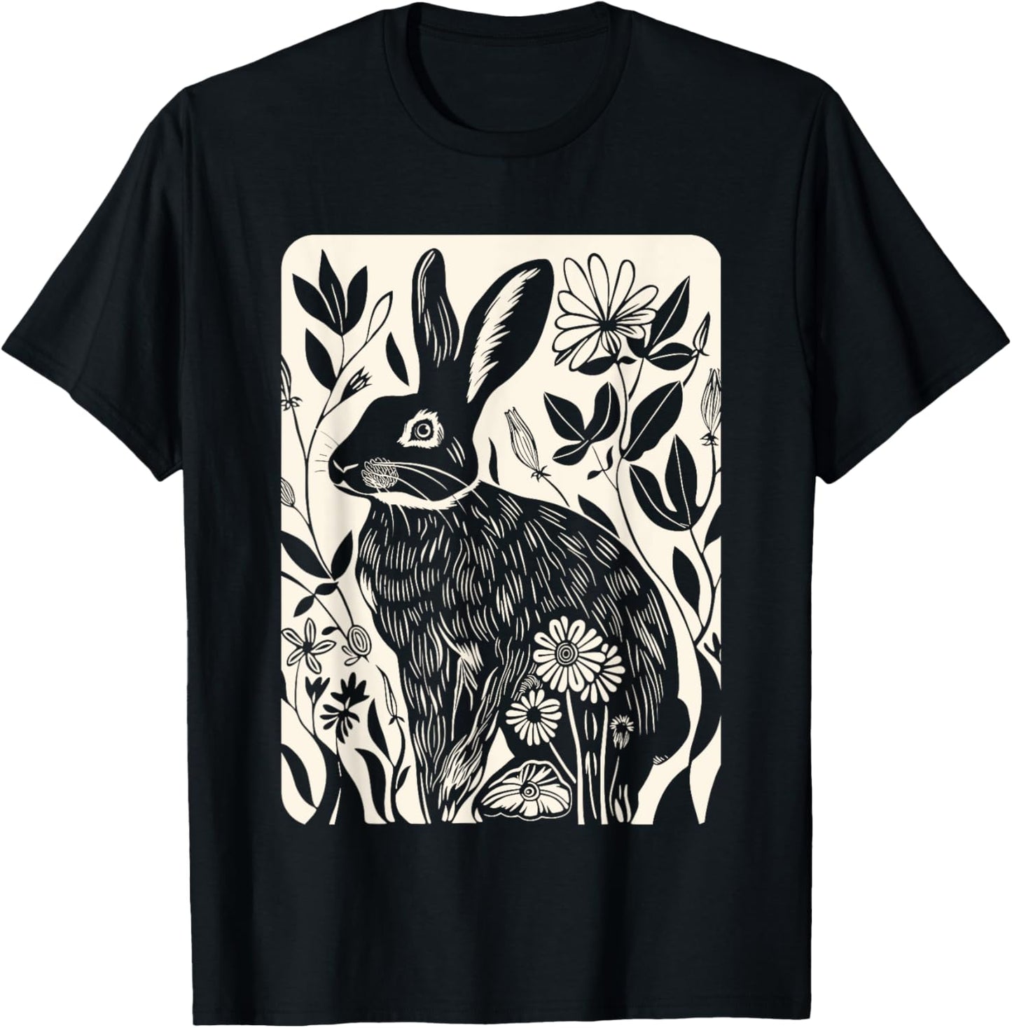 Easter Rabbit Flowers Nature Bunny Lovers, Women, Girls T-Shirt