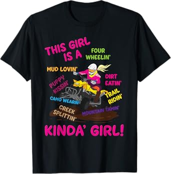 Funny ATV Quad Biking Saying - ATV Girl - Four Wheeler Girls T-Shirt