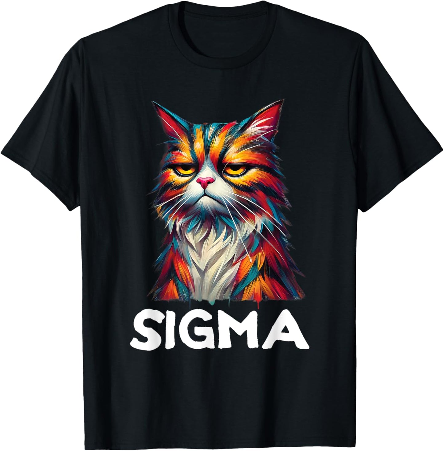 Sigma Cat Funny Graphic Kids Girls Boys Gen Alpha Tweens T-Shirt