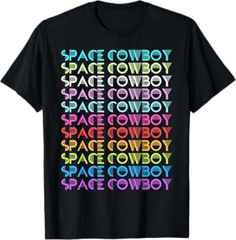 Howdy Cosmic Space Cow Boy Rodeo Country Vintage Western T-Shirt