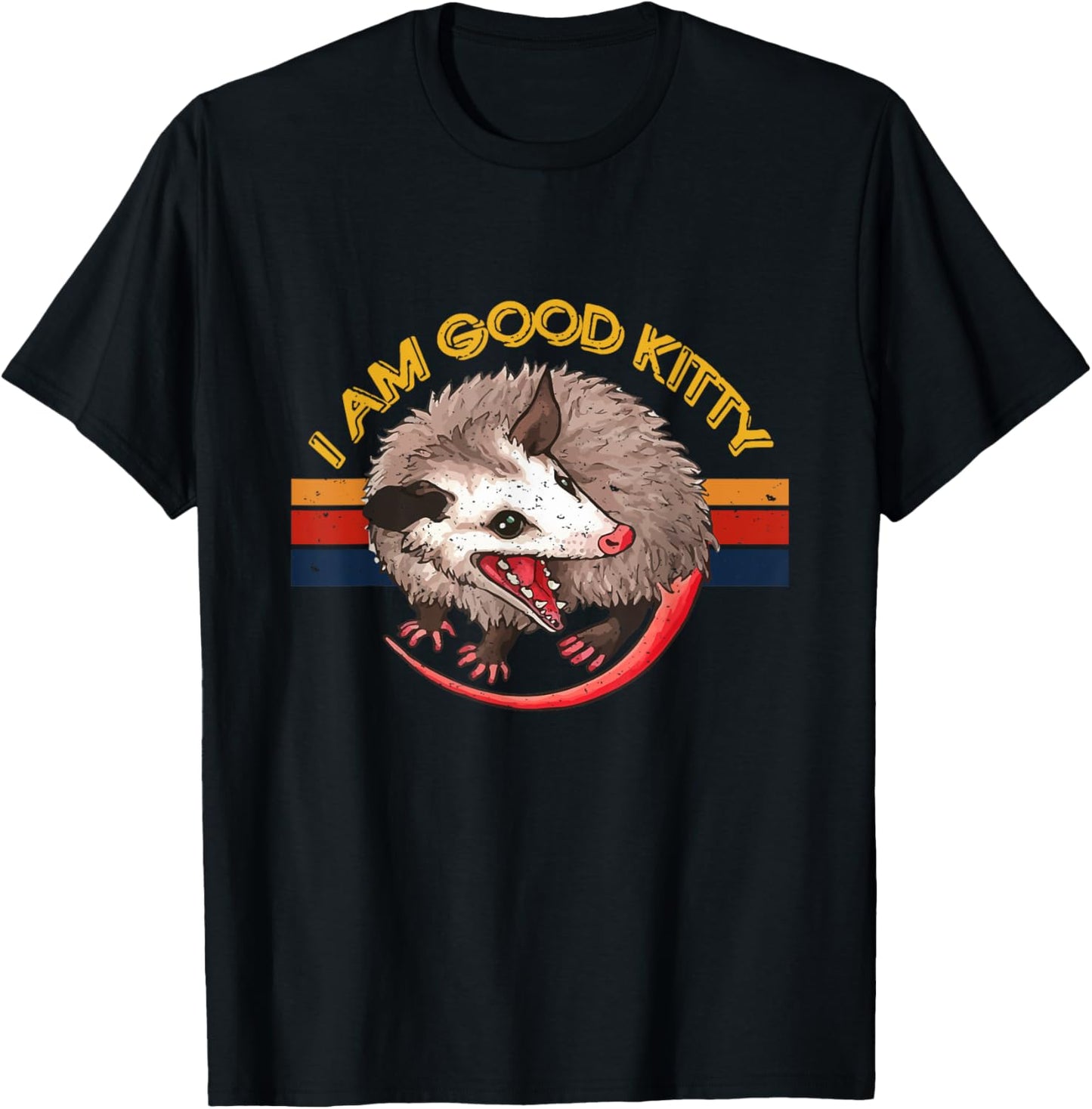 I Am Good Kitty Funny Possum Funny Cat Pet Retro T-Shirt