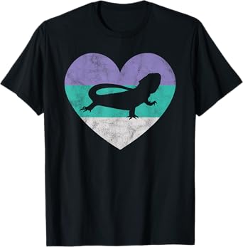 Bearded Dragon Gift Shirt For Women & Girls Retro Cute T-Shirt