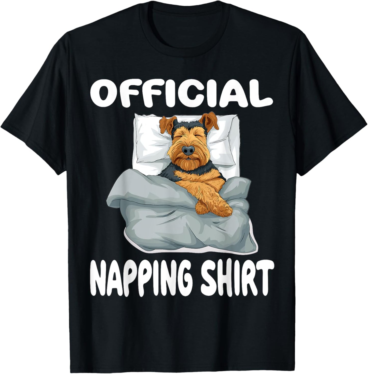 Airedale Terrier Dog Official Napping shirt Pajamas T-Shirt