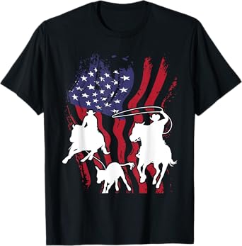 Rodeo Team Roping - Horse Riding Equestrian Header Heeler T-Shirt