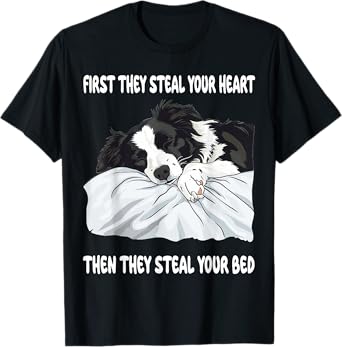 Border Collie Sleeping Pajamas Nightgown T-Shirt