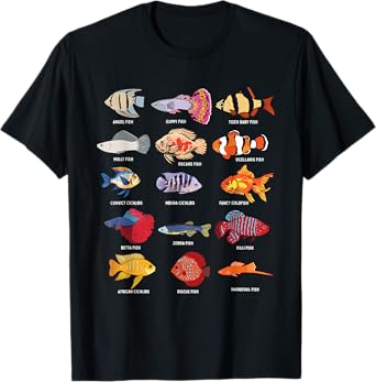 Pet Fish Species - Fishkeeper Fishkeeping Fish Tank Lover T-Shirt
