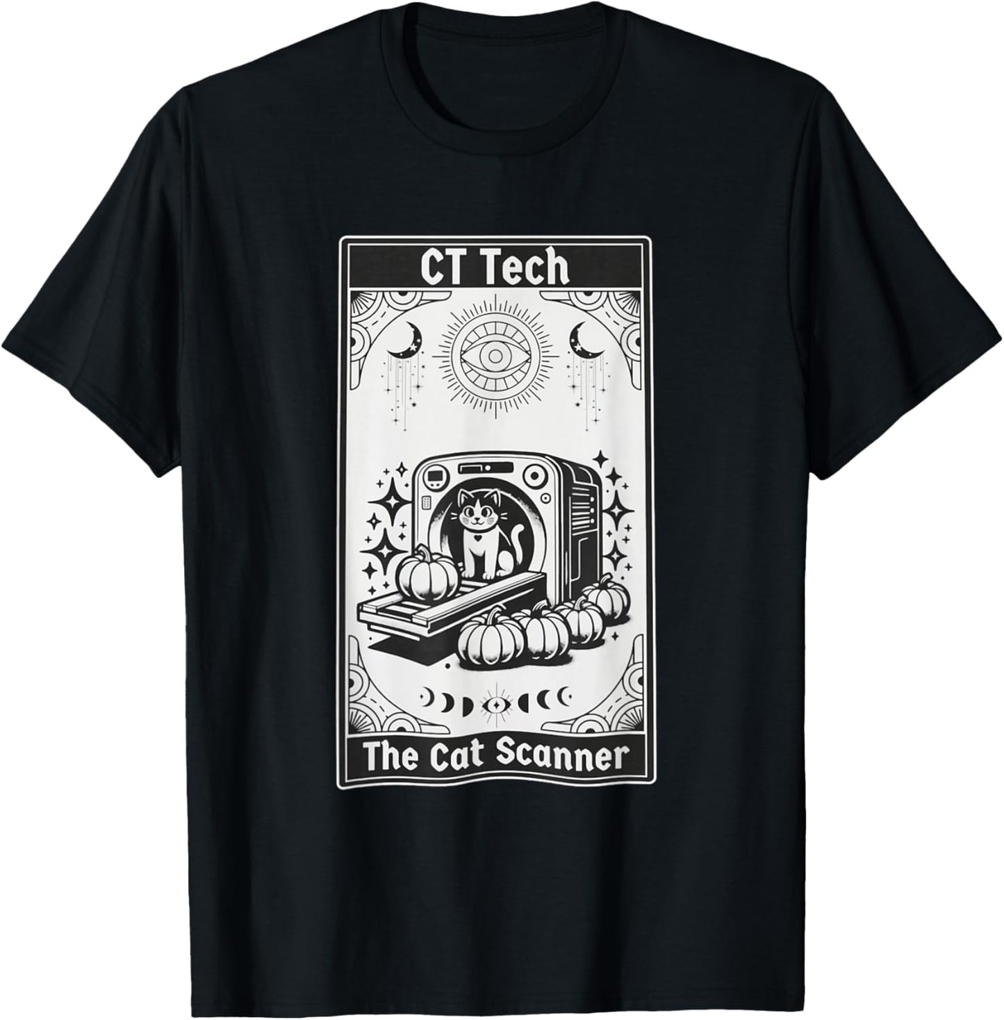 Witchy CT Tech Halloween Xray Tech Radiography Tarot Card T-Shirt