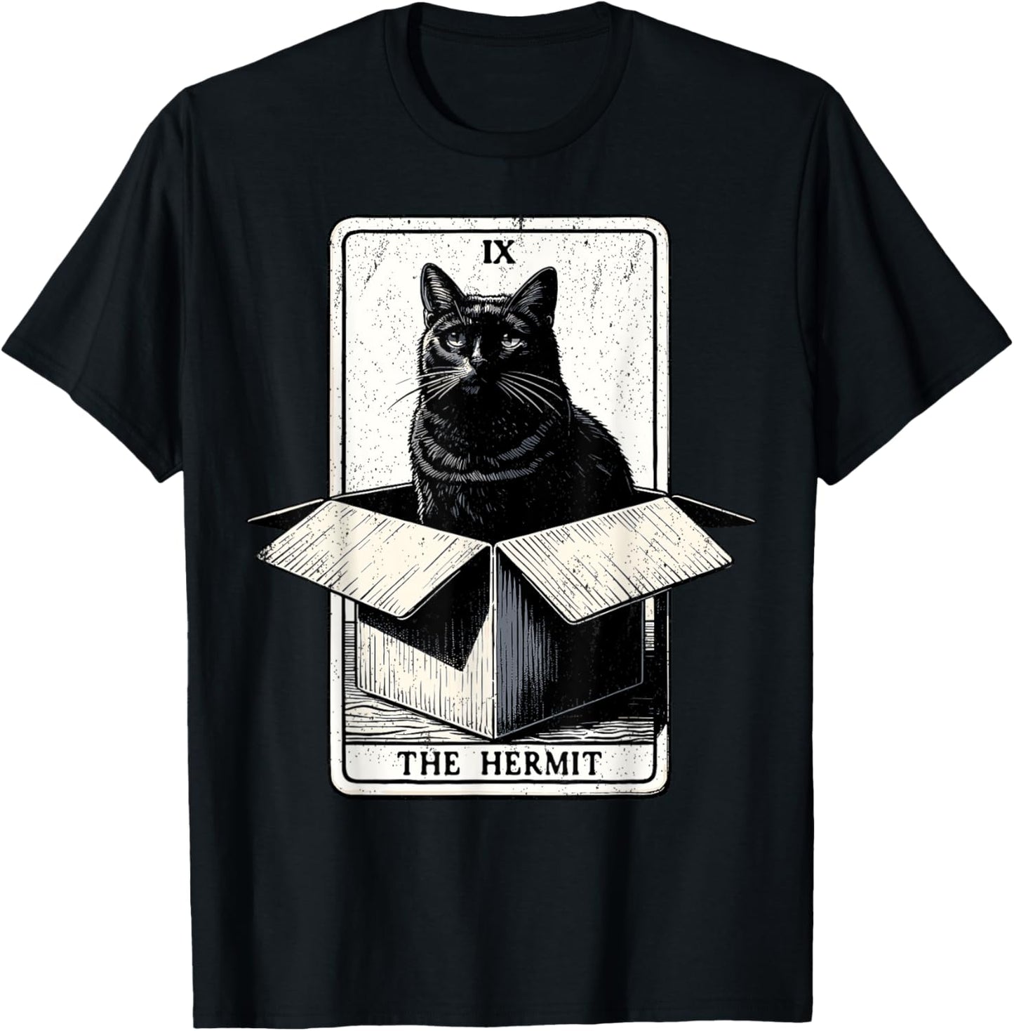 The Hermit Tarot Card Cat Lover Funny Cat T-Shirt
