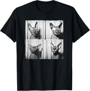 Funny Sphynx Cat Face Pet Photo Portrait Love Sphynx Cats Men Women Girls Kids T-Shirt