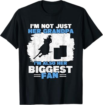 Barrel Racer Fan Grandpa Grandfather Horse Barrel Racing T-Shirt