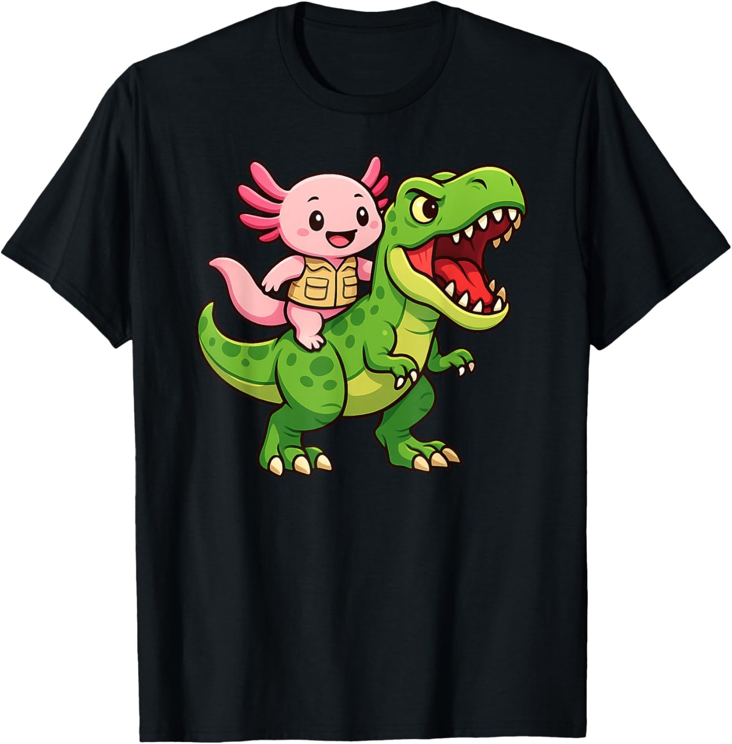 Funny Axolotl Dinosaur Trex Zoo Animal Lover Boys Girls Kids T-Shirt