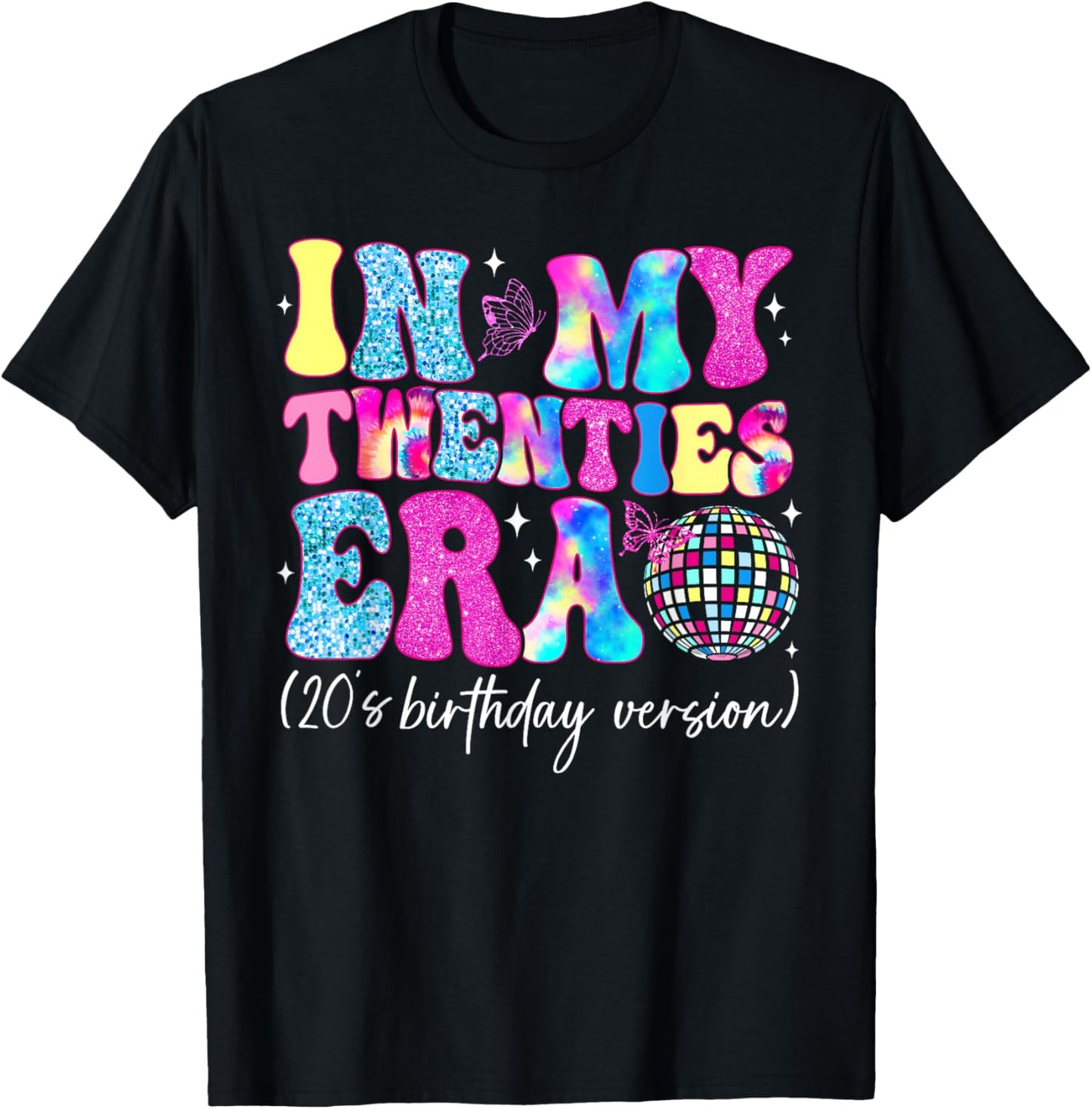 In My Twenties Era Groovy Retro Boy Girl Happy 20's Birthday T-Shirt