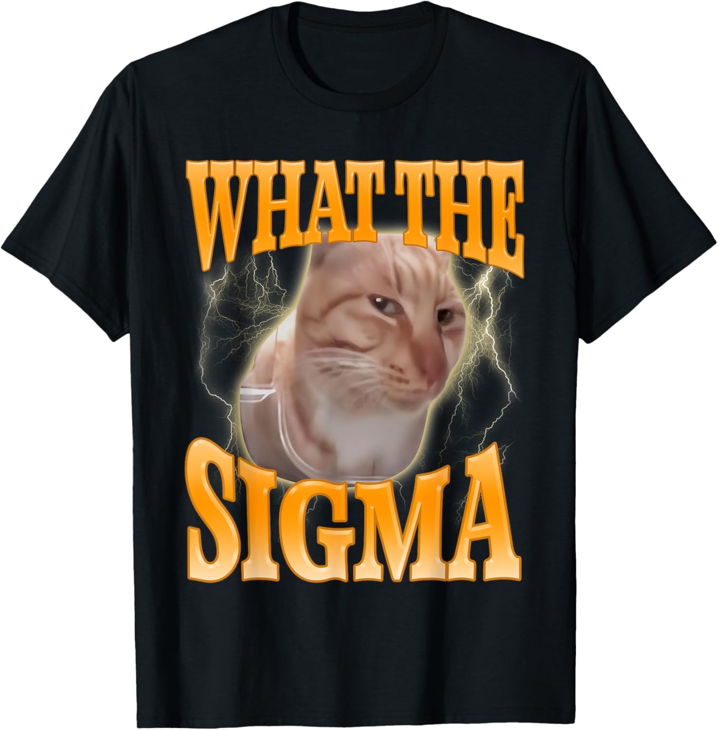 Funny Side Eye Cat What The Sigma Mr Fresh Sarcastic Meme T-Shirt