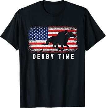 Horse Funny Horses Derby Time Horse Racing T-Shirt