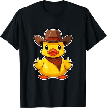 Cowboy Rubber Duck, Western Ducky Cow Boy Rodeo Hat T-Shirt
