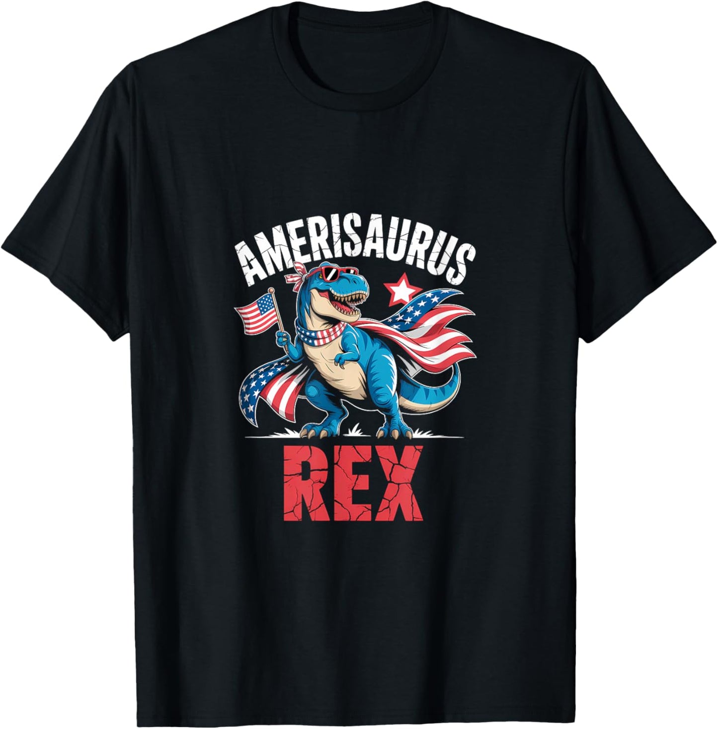 Amerisaurus Rex – Patriotic Dinosaur Humor USA T-Shirt