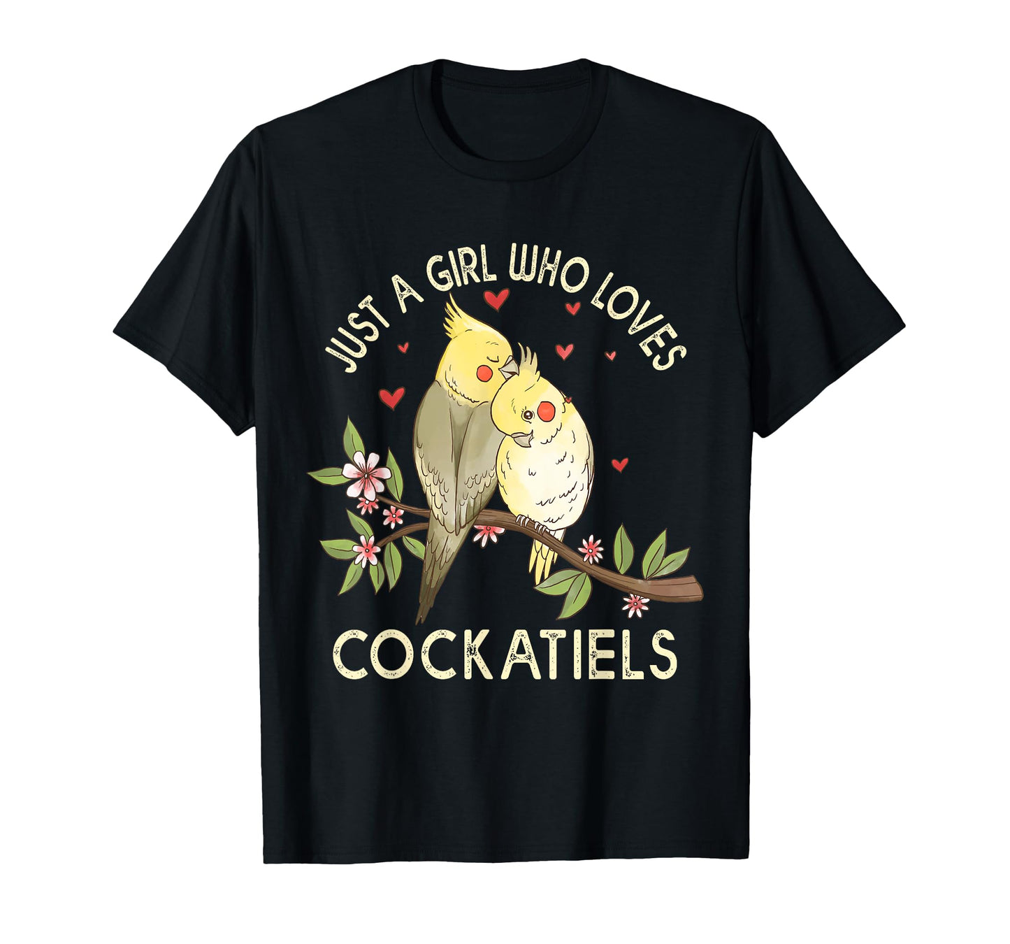 Cockatiels Love Birds Couple Valentines Day Cute Parrot Birb T-Shirt