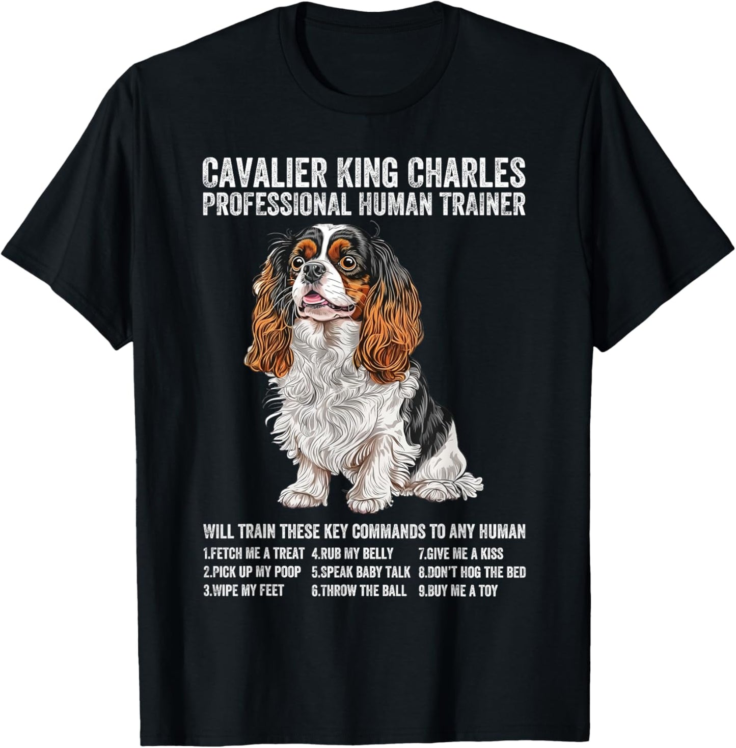 Cavalier King Charles Spaniel Tri Professional Human Trainer T-Shirt