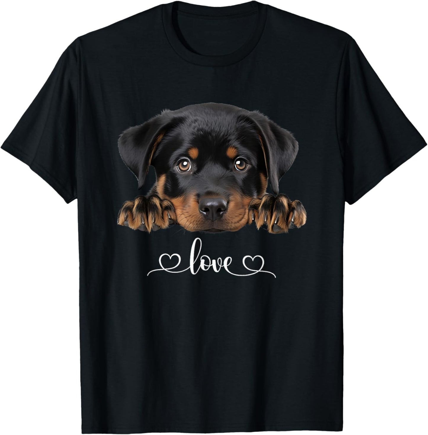 Cute Dog Graphic Love Rottweiler Puppy Dog T-Shirt
