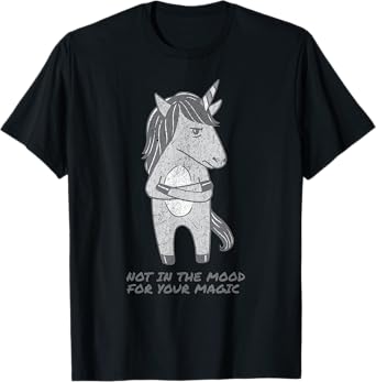 Not in the moon Magic Emo Unicorn Cute Horse Funny Sarcastic T-Shirt