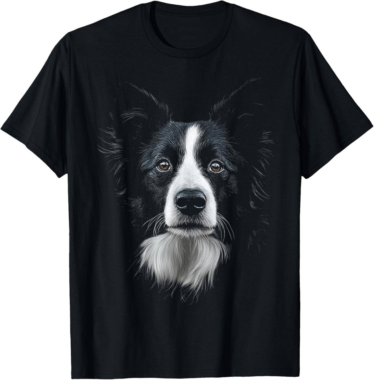 Border Collie Dog Motif Pet Illustration Border Collie T-Shirt
