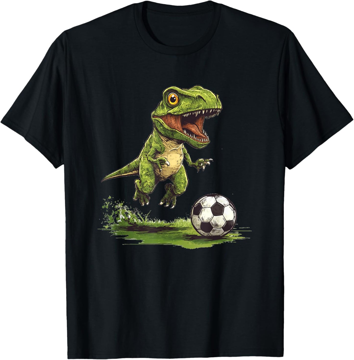 Funny Soccer with Jurassic Dinosaur Outfit T-Shirt