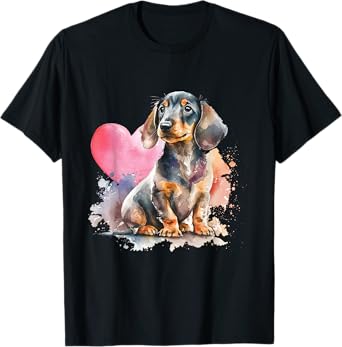 Dachshund Heart - Dog Trainer Pet Owner Breeder Animal Lover T-Shirt