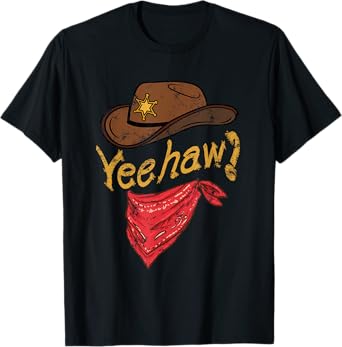 Yeehaw Costume Cowboy Cowgirl Howdy Western Country Rodeo T-Shirt
