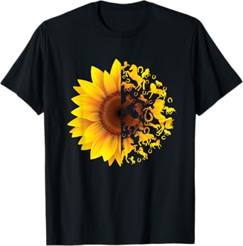 Cool sunflower horses - horse and sunflower preferred T-Shirt
