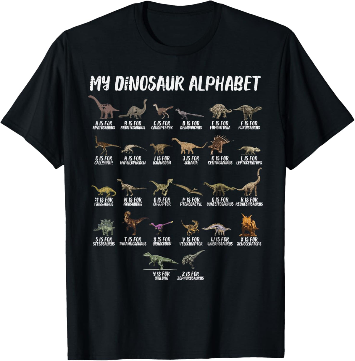 My Dinosaur Alphabet Cute ABC Dino Lover Boys Kids Toddlers T-Shirt
