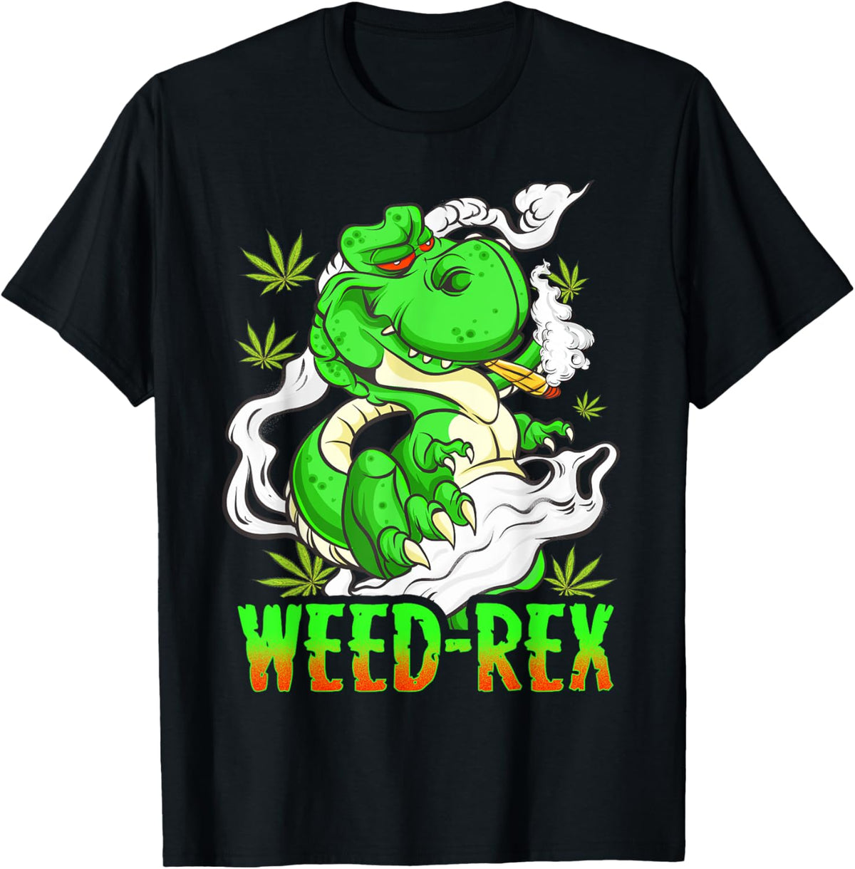 Marijuana Cannabis Dinosaur T Rex 420 Weed-Rex T-Shirt