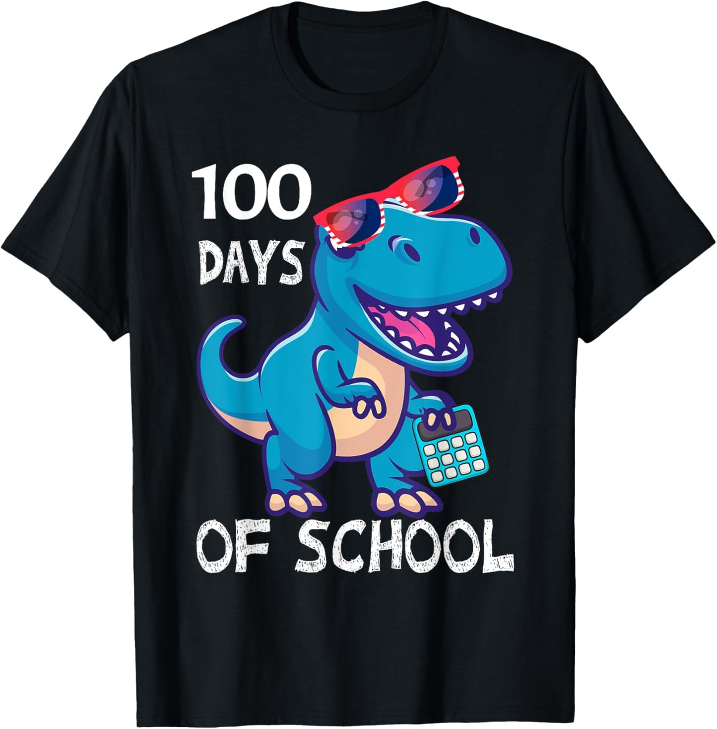 100 Days Of School Dinosaur Shirt 100th Day Dino Trex T-Shirt