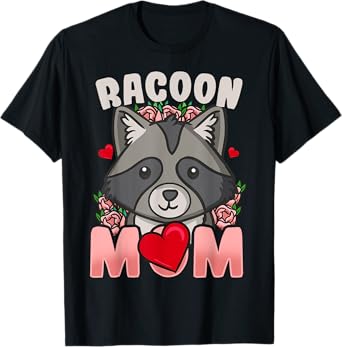 Raccoon Mom Mother's Day Racoons Racoon Lover Gift T-Shirt