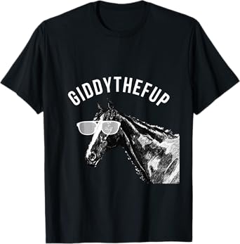 Funny Race Horse Shirt Giddy the F Up T-Shirt