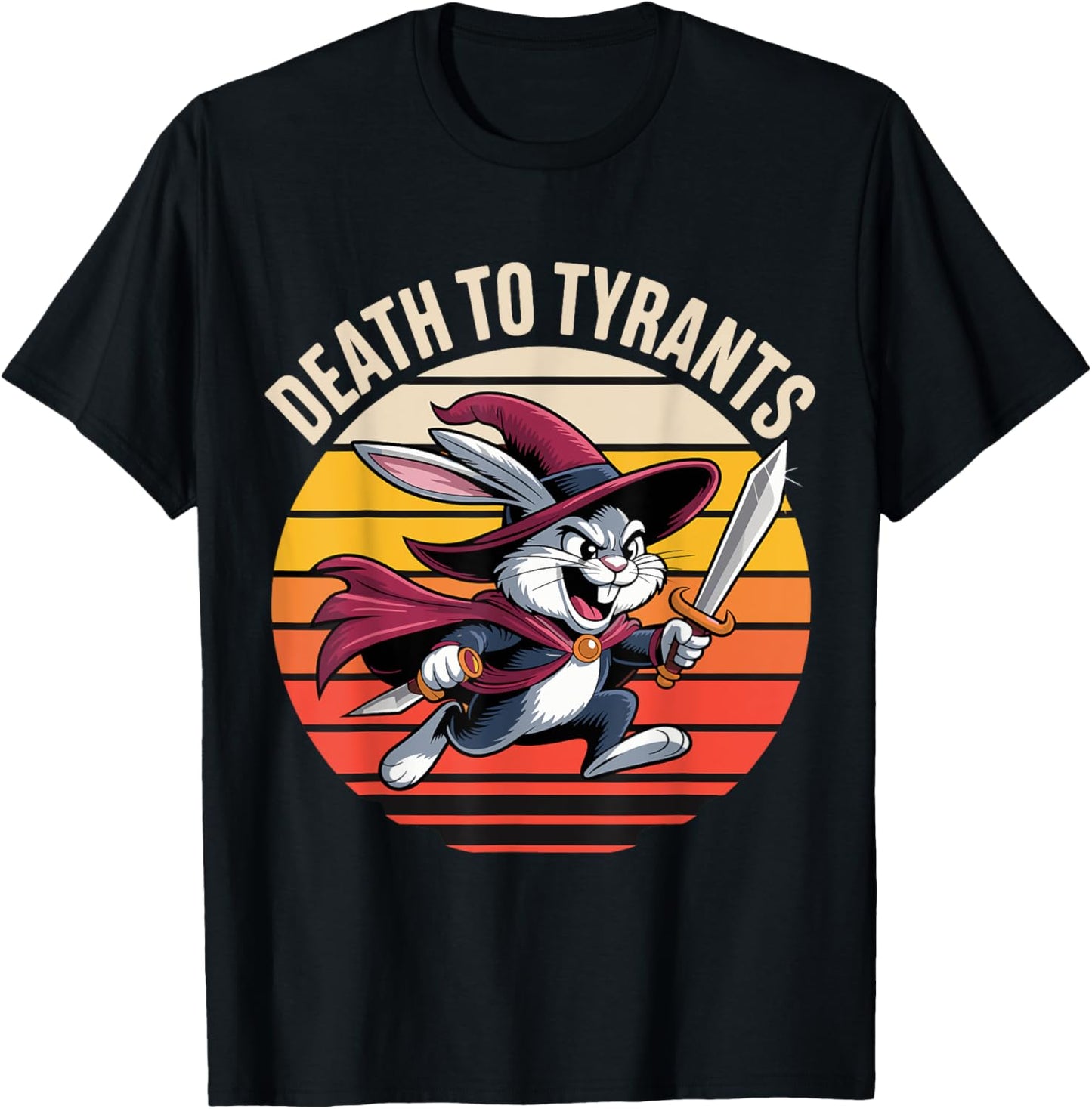 Retro Rabbit Death To Tyrants T-Shirt