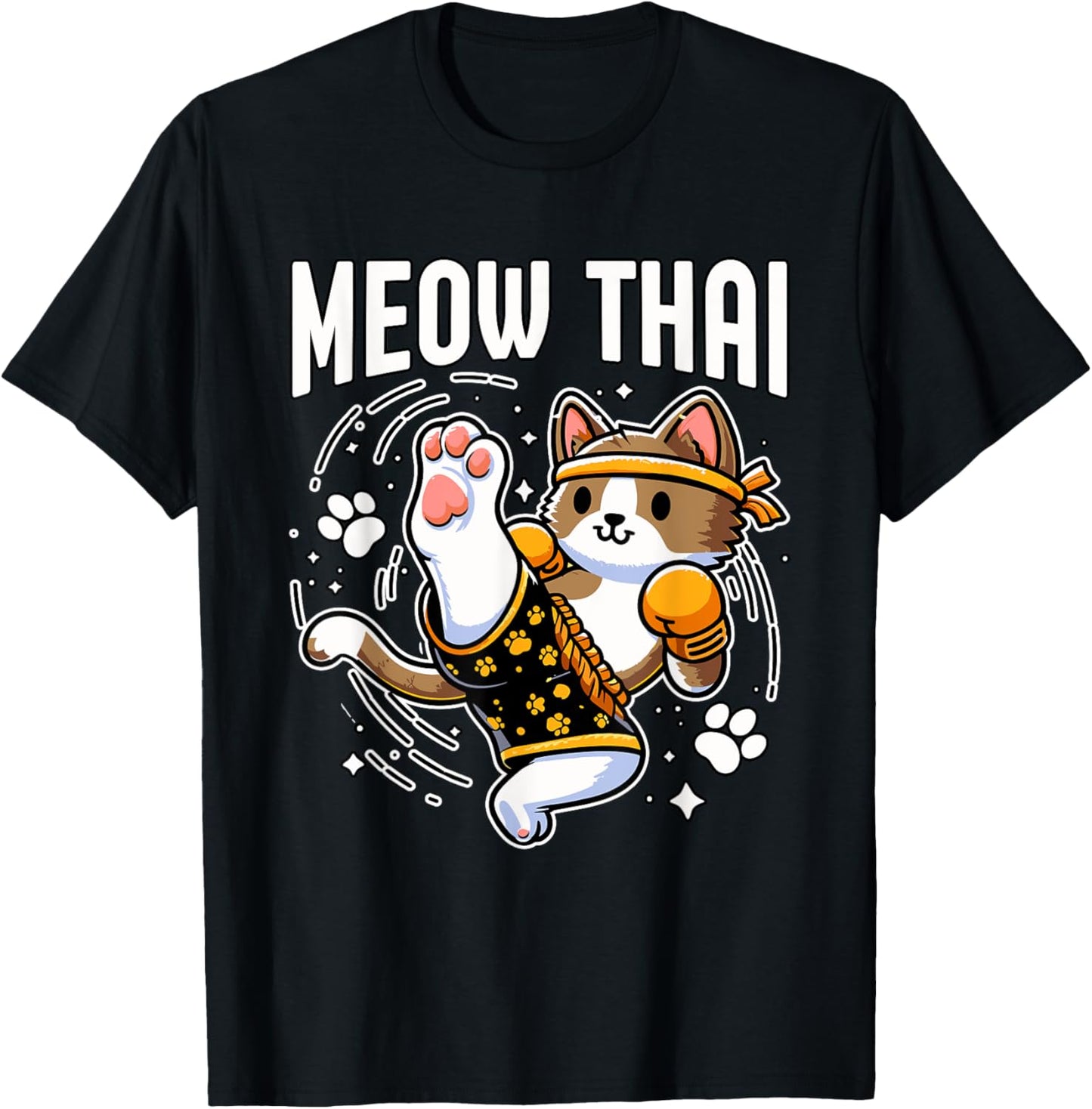 Thai Boxing Muay Thai Martial Arts Meow Cat T-Shirt