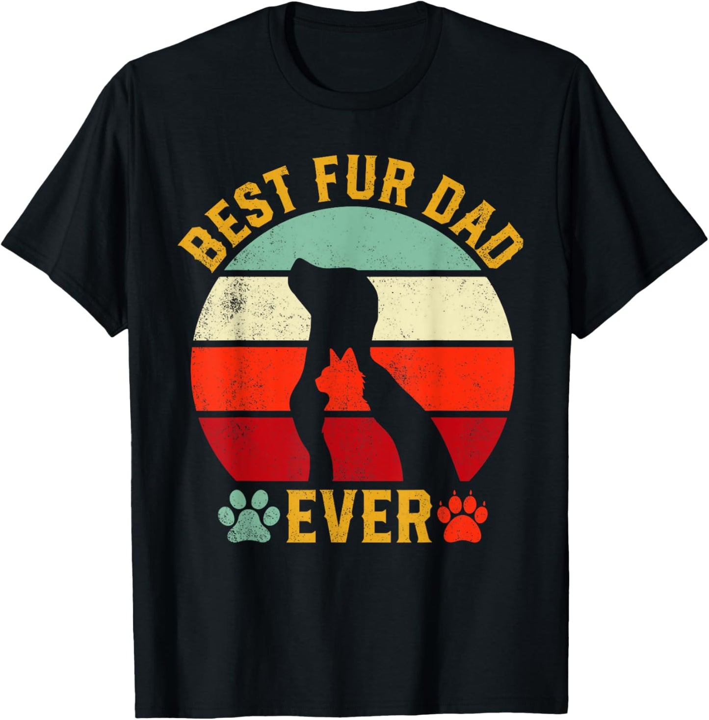 Fur Dad Best Pet Owner Dog Cat Lover Father's Day T-Shirt